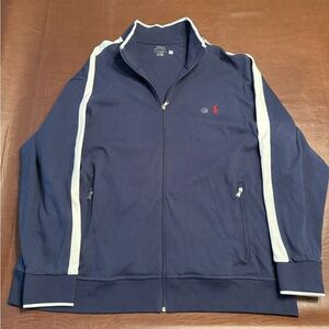 Polo by Ralph Lauren Men's Navy and White Track Jacket